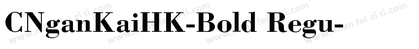 CNganKaiHK-Bold Regu字体转换